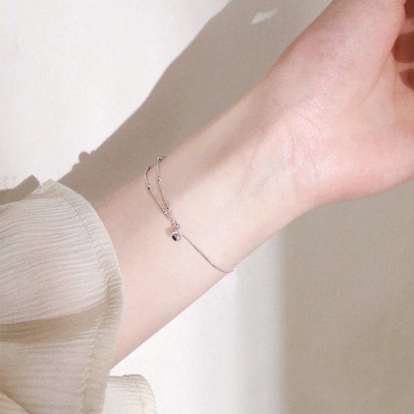 NEW 925 Sterling Silver Simple Bead Bracelet I - Picture 2 of 7